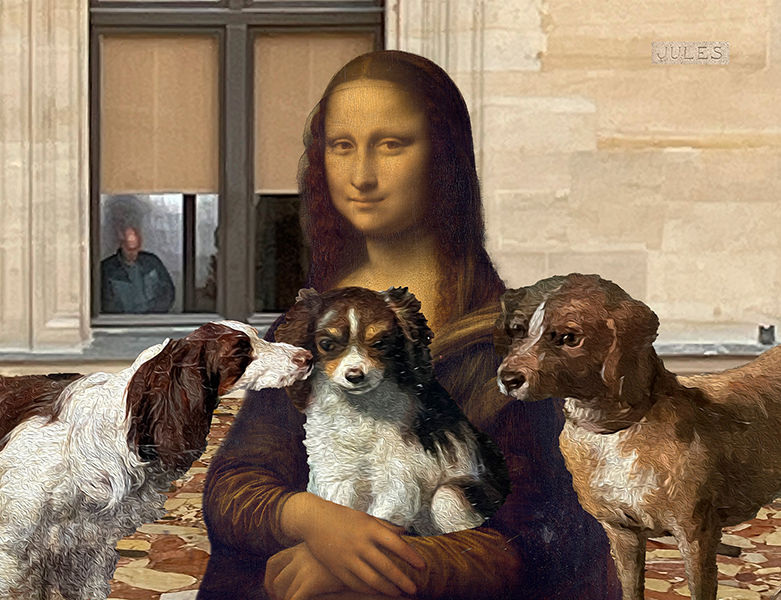 Lisa et ses trois chiens